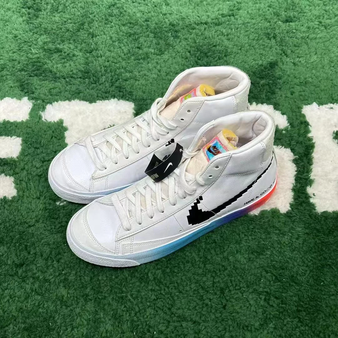 40码/NIKE BLAZER MID白蓝 高帮板鞋 清