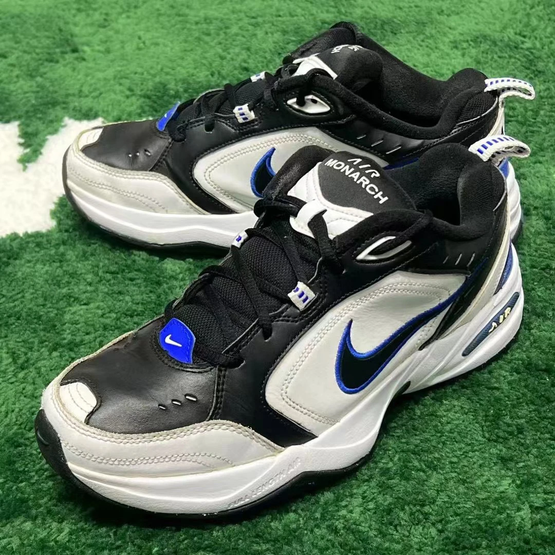 44码/NIKE Air Monarch 蓝黑 低帮跑鞋清 1012