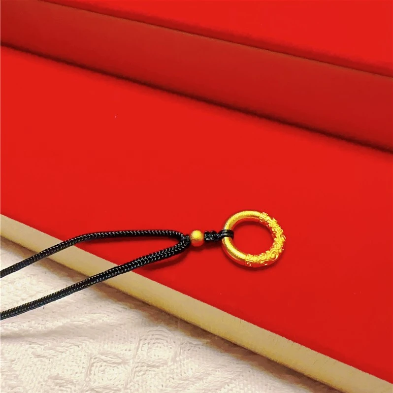 合金吊坠 祥云乾坤圈平安扣项链手工编织可调节项链绳