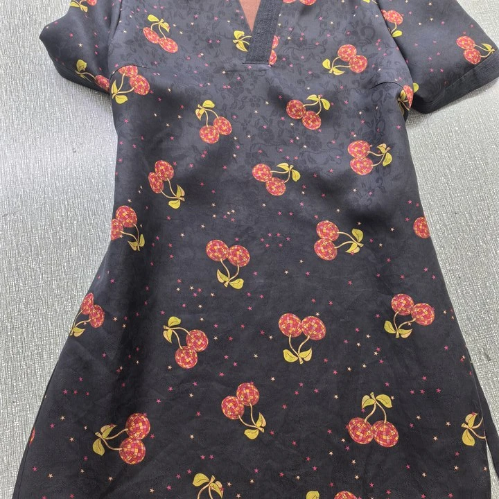 青娘子香云纱复古工艺风连衣裙241025