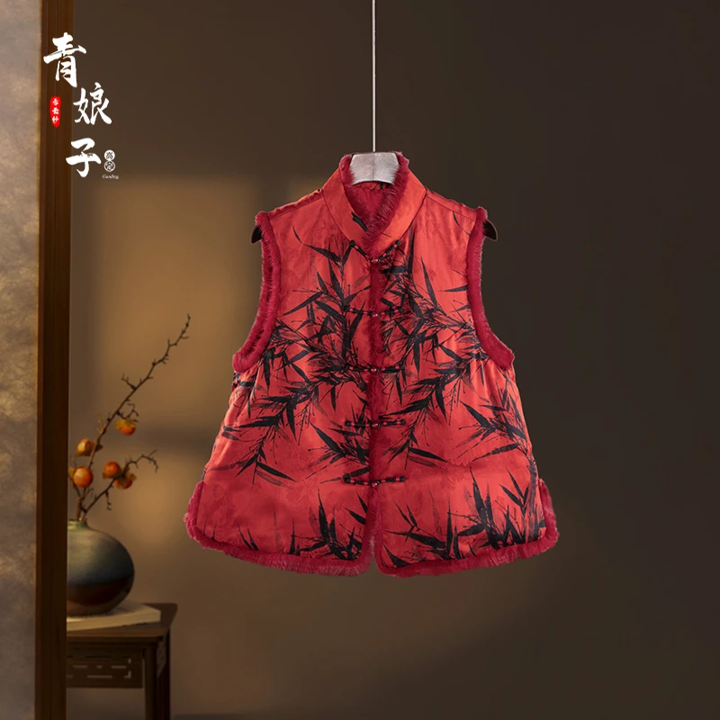 青娘子香云纱中国风新中式复古马甲51338