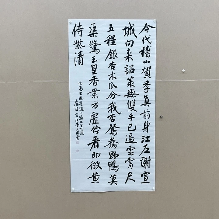 书法杨仁根（字文甫）138*68㎝江西LS