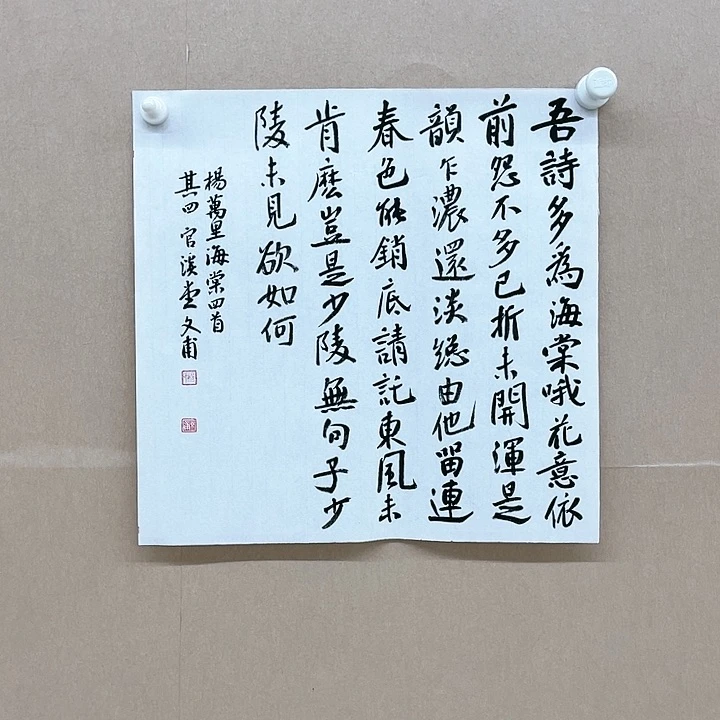 书法杨仁根（字文甫）34*34㎝江西LS