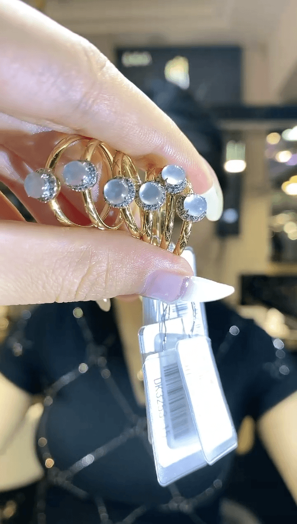 【闪购商品】翡翠戒指18K金镶嵌戒指多样性发一