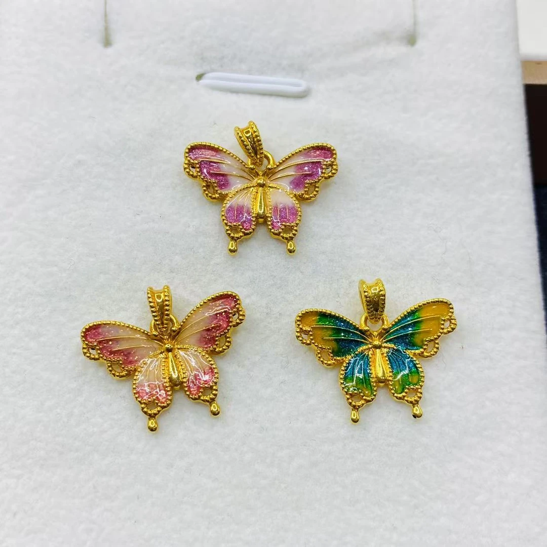 杨教授珠宝18K金幻彩蝴蝶提溜配件JHY