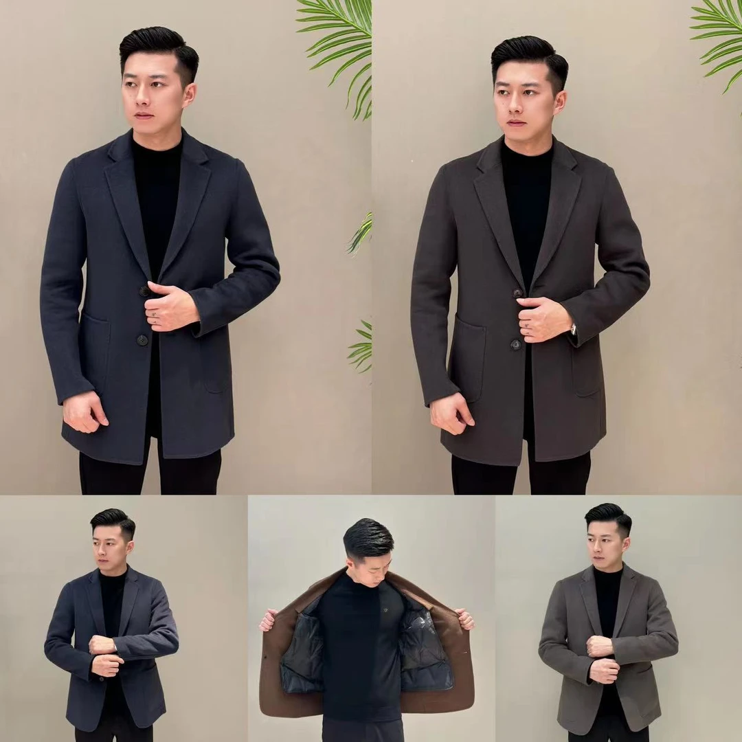 T&X/梯形男士秋冬双面羊毛亮色西装款/风衣款外套（内胆0078/0018）