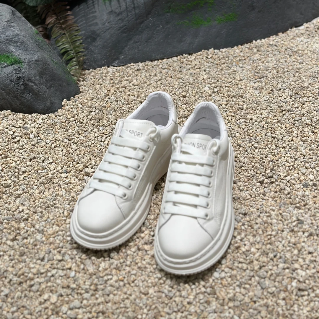 T&X/梯形2025男士春夏休闲厚底百搭小白鞋（0110）