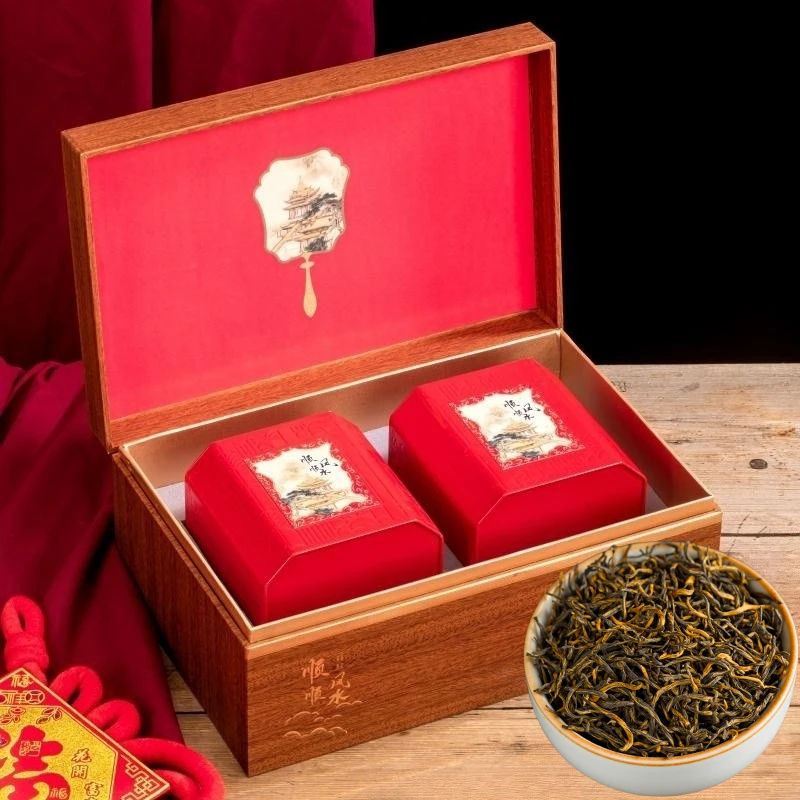 中秋送礼高档茶叶礼盒功夫红茶金骏眉铁罐装走亲戚送长辈亲戚佳品