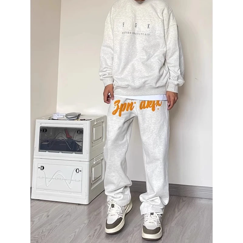 300斤加肥大码欧美风嘻哈街头长裤男女秋冬潮牌宽松百搭运动卫裤