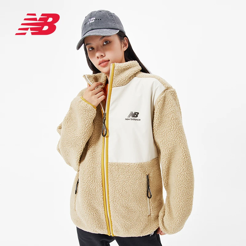 NewBalance NB官方23新款男女款仿羊羔绒运动夹克外套AMJ13346