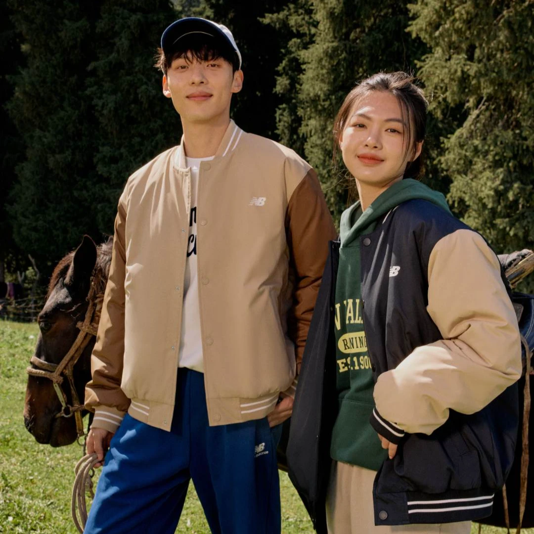 NEW BALANCE NB官方男女款时尚休闲百搭运动夹棉外套AMJ33332