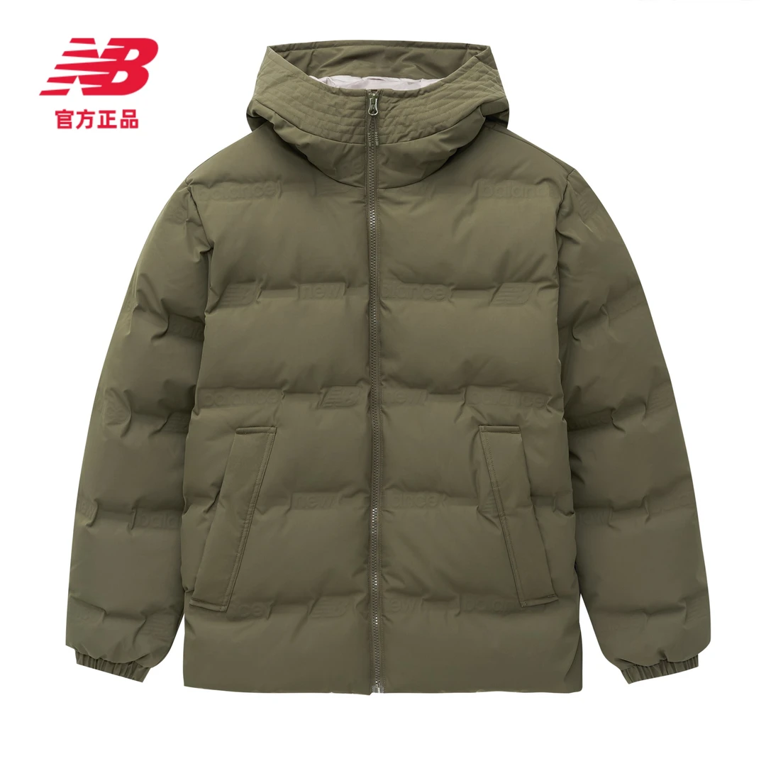 New Balance NB官方男女同款防寒保暖连帽运动休闲羽绒服AMJ24375