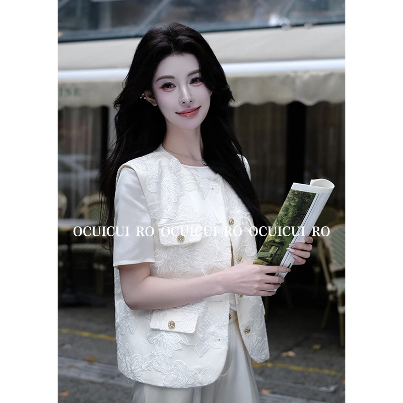 CUI CUI 崔崔【丹宁花语】设计款蕾丝提花高端时尚气质女装C024294