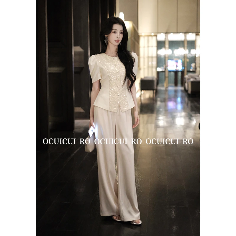 CUI CUI 崔崔【小岭风季】设计感休闲气质时尚夏季显瘦裤子C024149