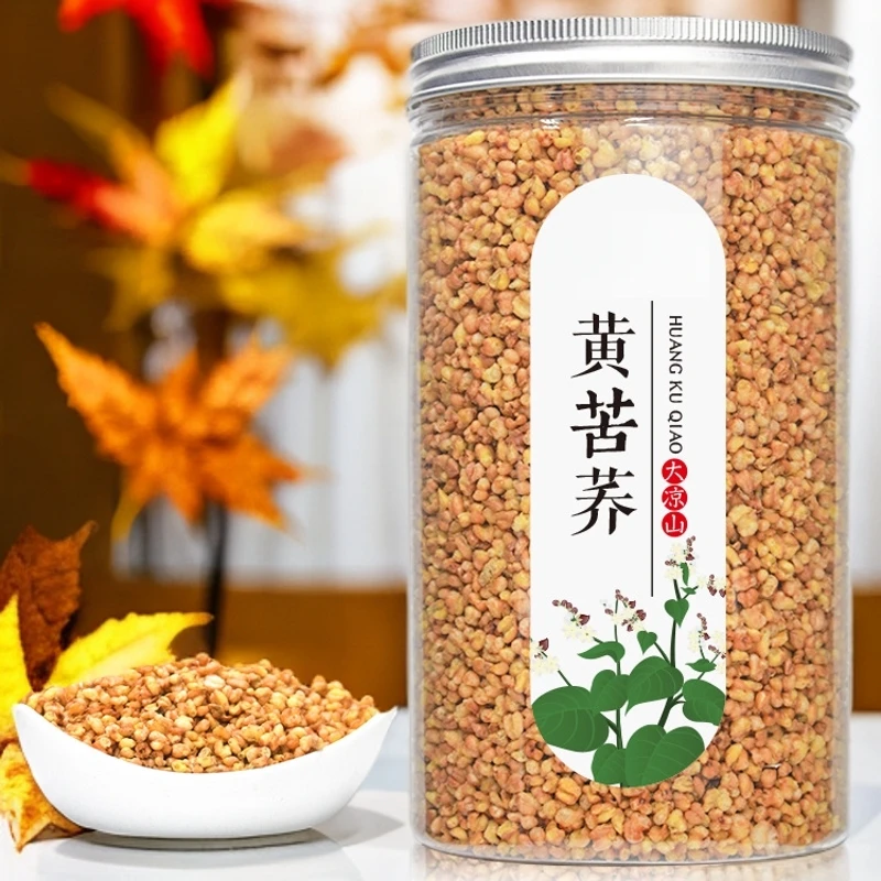 黄苦荞茶罐装产地货源四川凉山黄金苦荞荞麦茶胚芽营养经典饱满