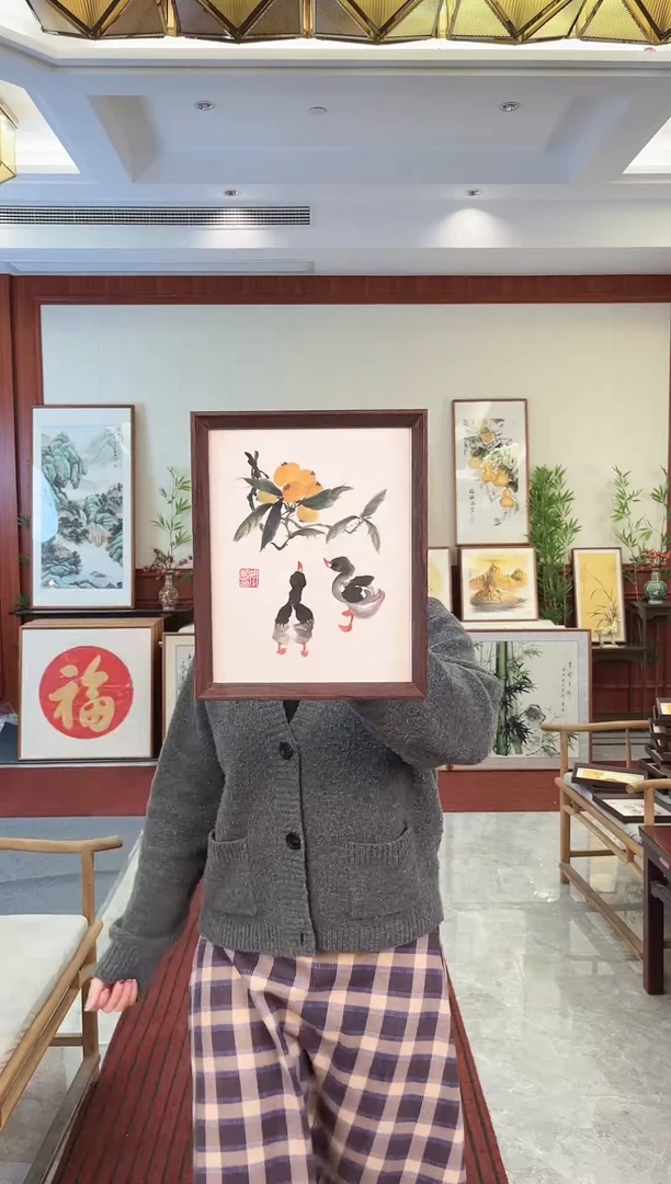 【闪购商品】绘画胡小红 枇杷 鸭子 67*