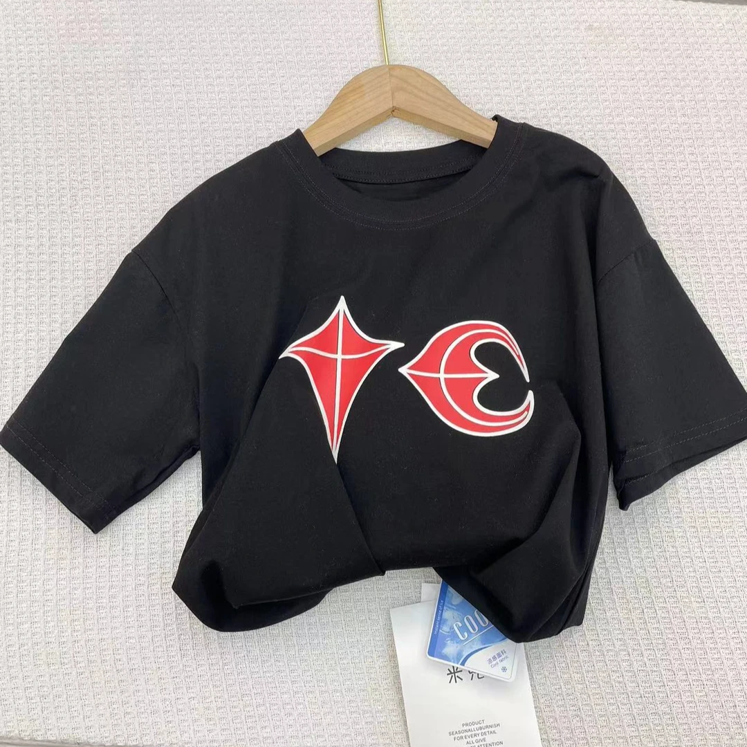 MD【130-170】夏季经典百搭男童印IC字母款T恤