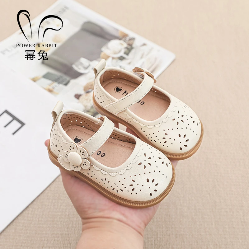 女童软底学步鞋2025夏季新款透气软面半凉鞋洋气百搭镂空儿童鞋子