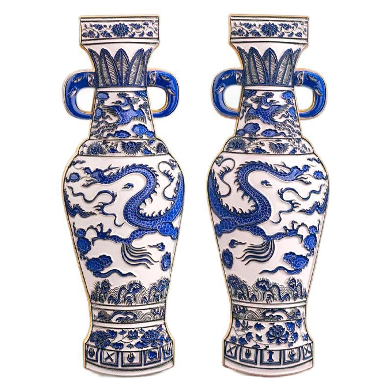 AR古韵遗珍元青花瓶冰箱贴高档国宝金属贴全国旅游纪念装饰品磁贴