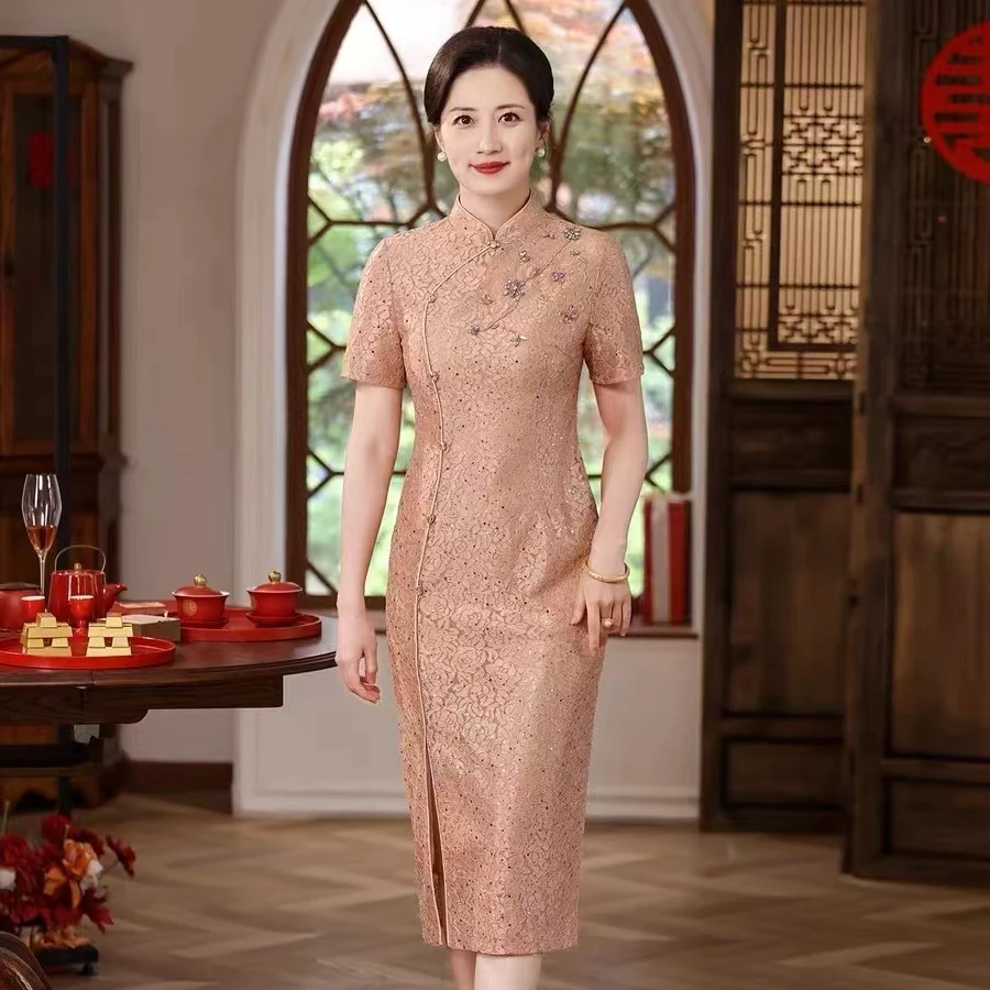 【喜妈妈囍婆婆】吴苏织匠 优雅气质高端旗袍婚宴会大气手工礼服