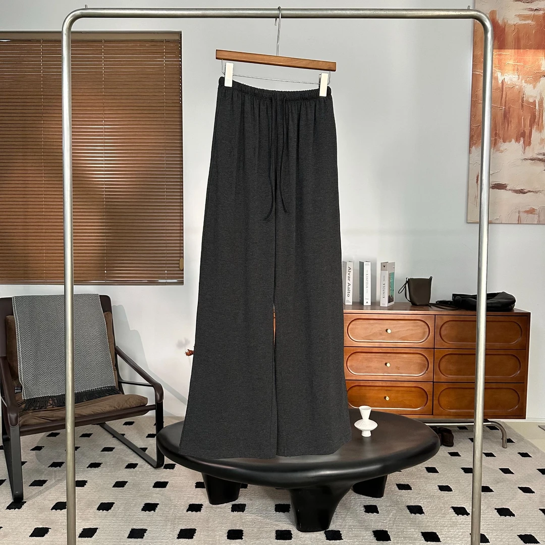 TITANIA INGLIS  秋冬高级时尚宽松百搭抽绳松紧腰阔腿裤5139