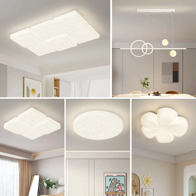 新款奶油风客厅主灯现代简约大气护眼吸顶灯卧室灯客厅灯中山灯具