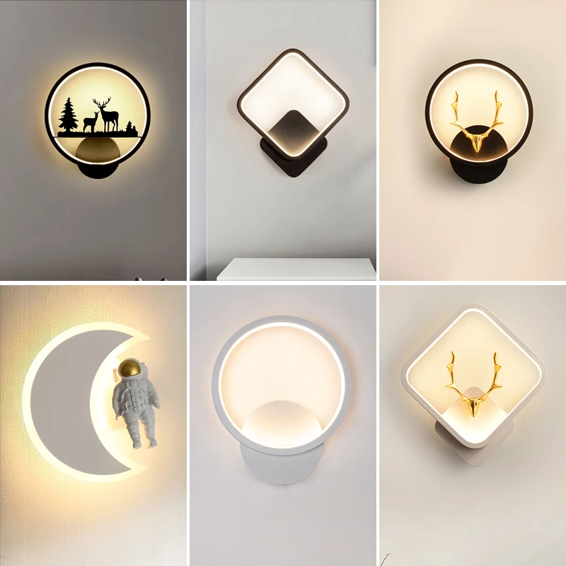 壁灯卧室客厅背景墙灯具现代简约轻奢楼梯过道创意灯墙壁灯床头灯