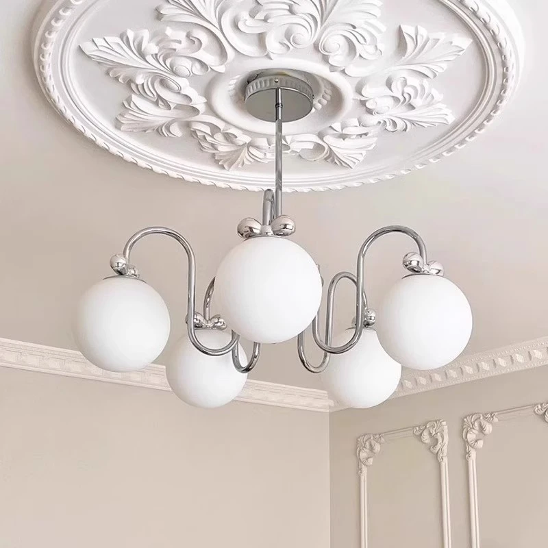 蝴蝶结吊灯法式包豪斯客厅灯简约中古餐厅卧室奶油风米奇中山灯具