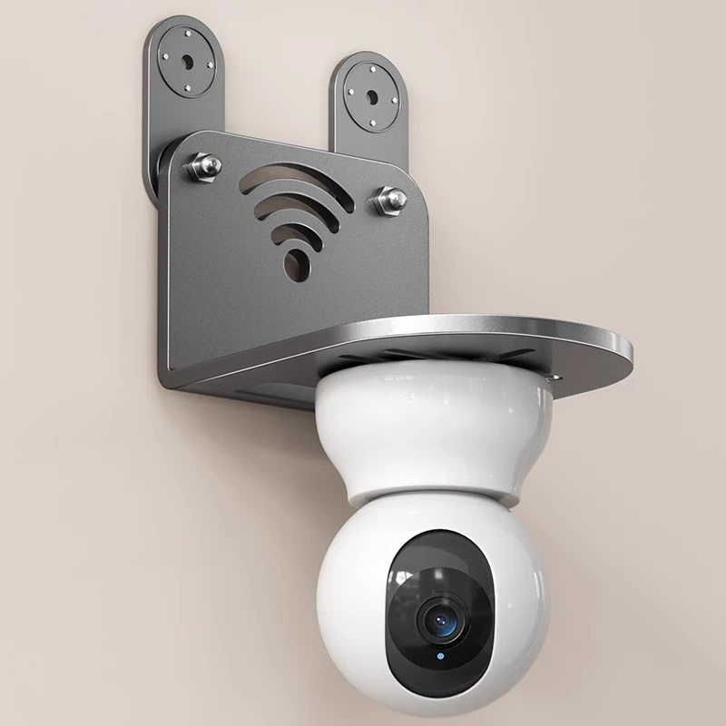 路由器监控器置物架摄像头支架客厅墙上免打孔收纳架wifi搁置拖架