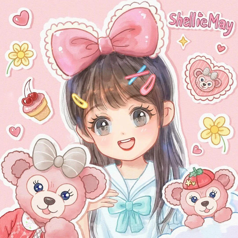 2023新款库洛米女孩卡通钻石画手工diy钻石贴画三丽鸥满钻砖石画