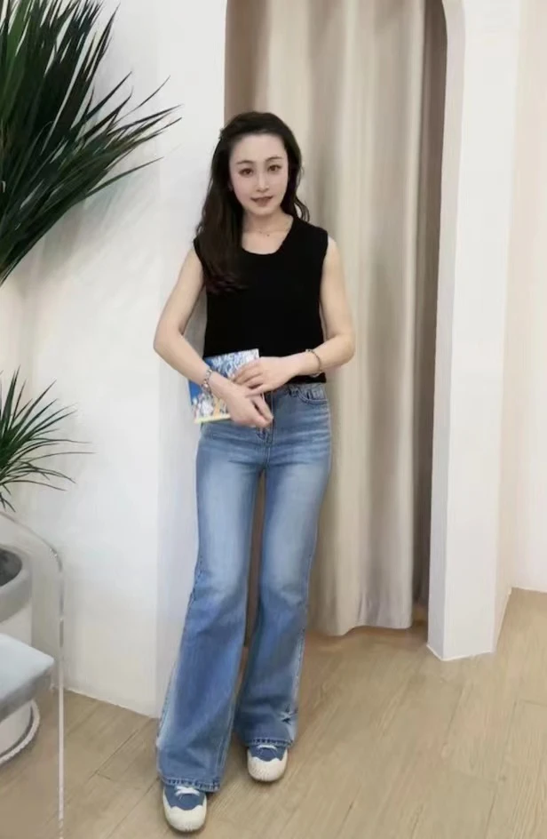 【懂你韩装】韩版小喇叭牛仔裤