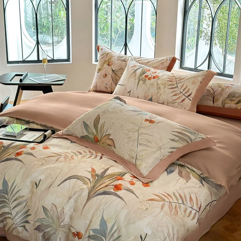 【JR系列】艾阳绒碳素亲肤松弛感磨毛数码印花工艺款四件套-喜合