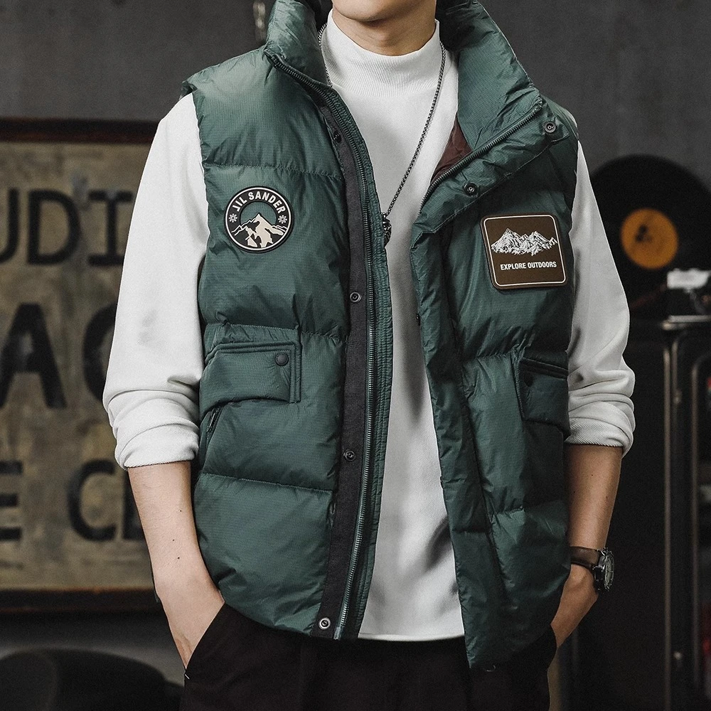 衣郎酷羽绒马甲男冬季2023新款高端美式复古加厚保暖外穿背心外套