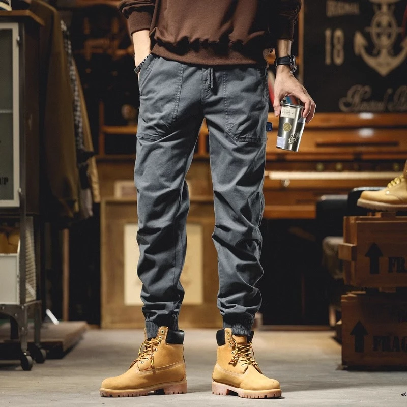 美式工装裤男款夏季薄款潮牌宽松束脚2025新款男士百搭休闲长裤子