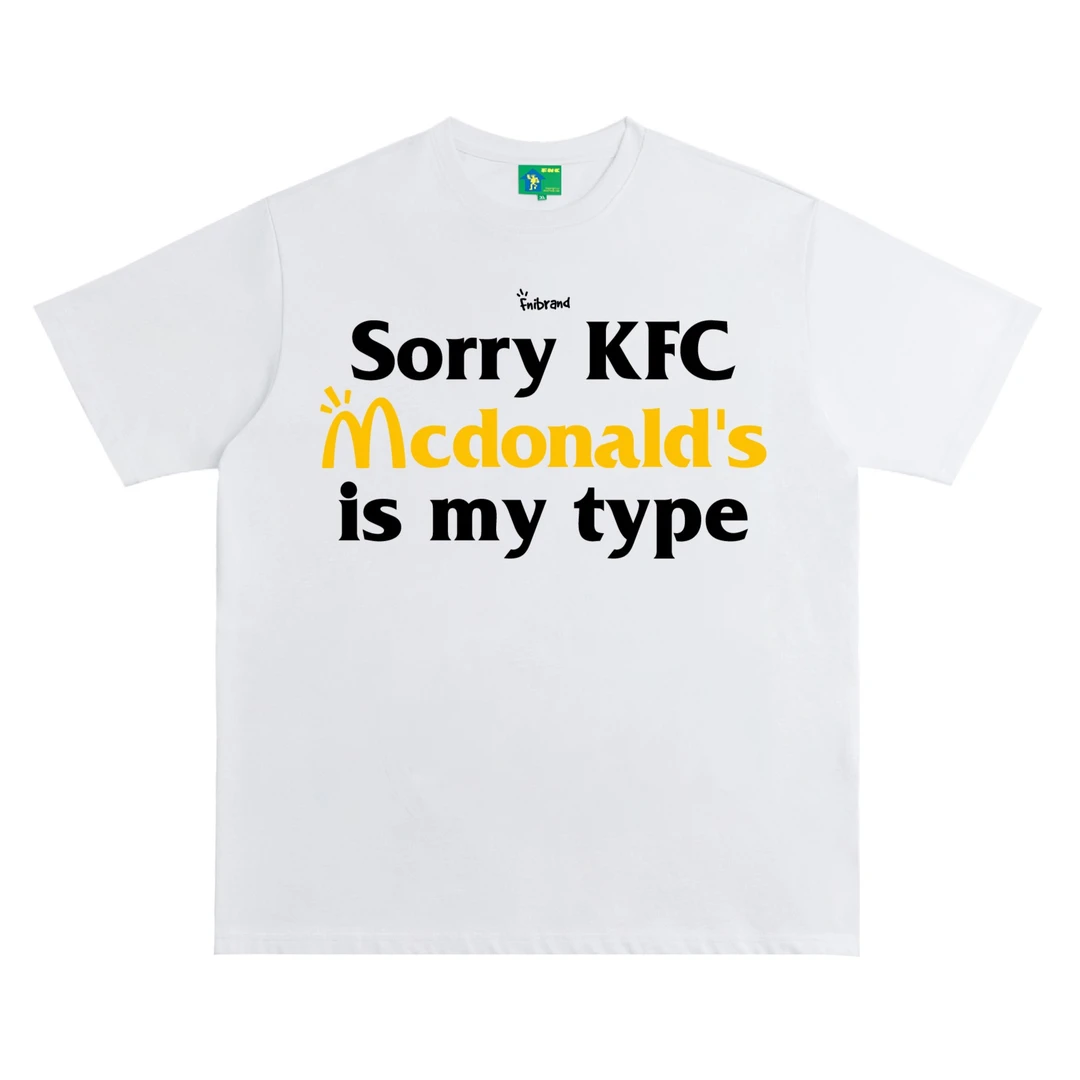 --FNI国潮重磅纯棉（麦门永存）美式街头复古圆领短袖男女同款宽松