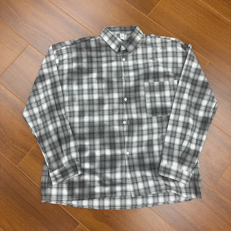 技术控~格子长袖衬衫文艺男女同款