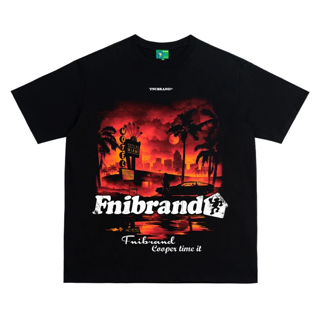 FNI主理人-320g（迈阿密）美式街头复古水洗短袖潮款行男女同款