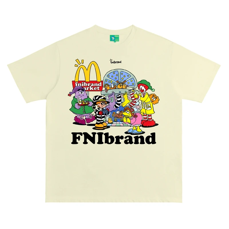 FNI主理人320g（麦门派对）男女同款t恤美式复古纯棉短袖夏季潮上衣