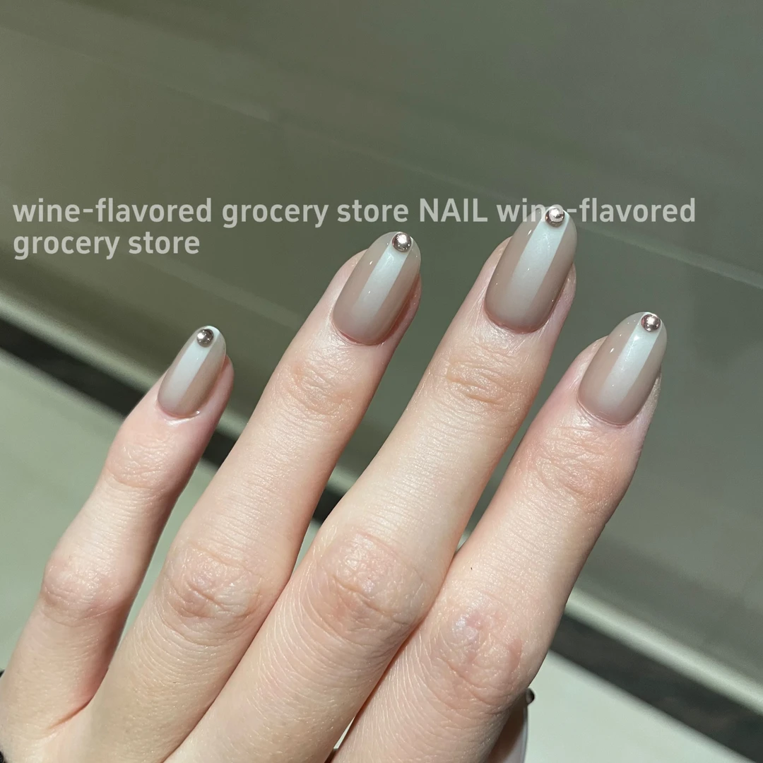 白水 纯手工拍拍条纹辣妹风极简个性小众穿戴甲