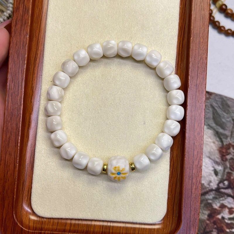 干磨白玉菩提搭配星星手串