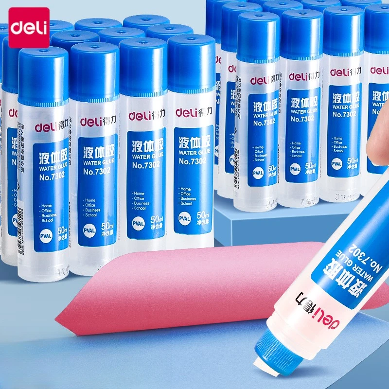 得力透明液体胶水手工制作儿童小学生专用小瓶办公文具diy纸速干