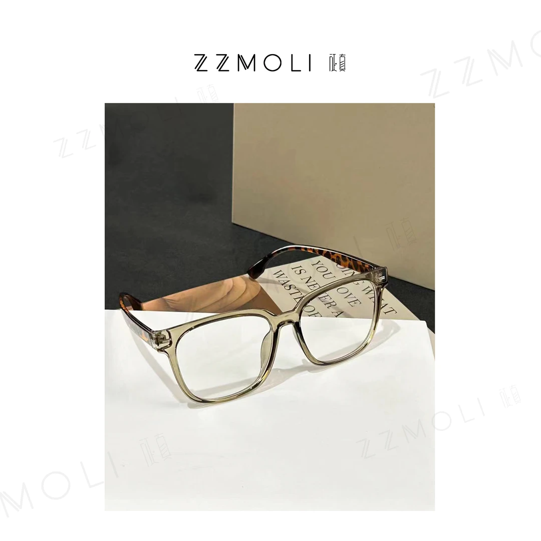 【ZZMOLI】素颜方框豹纹眼镜 ZBP7212