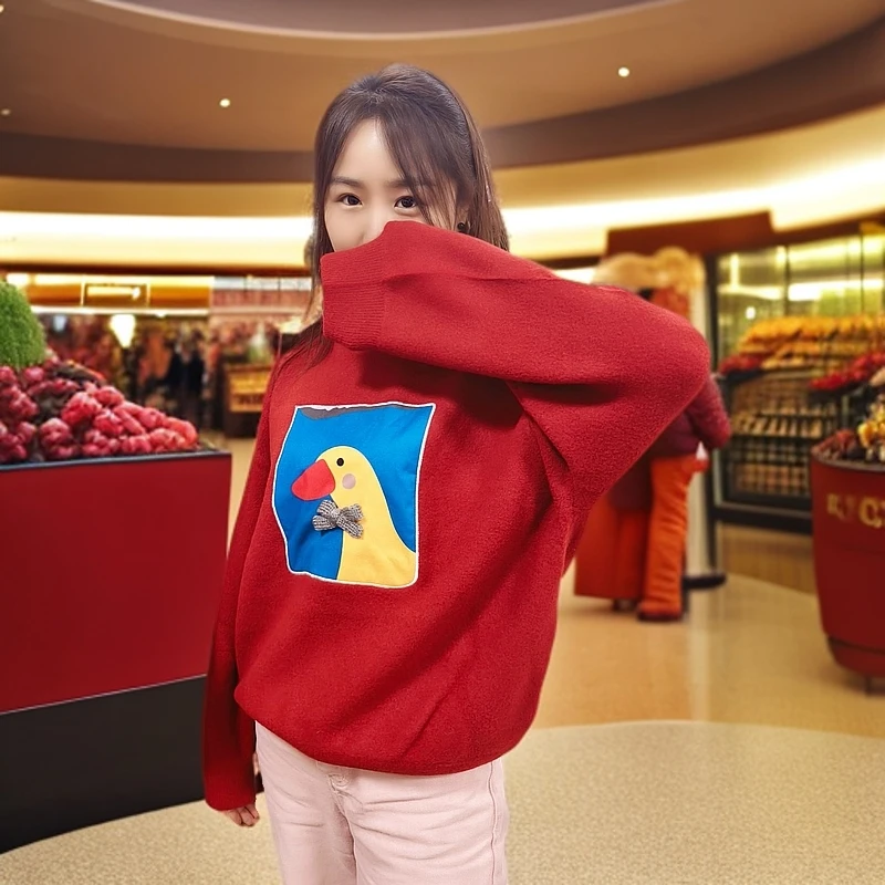 【新疆包邮】卡通小黄鸭毛衣