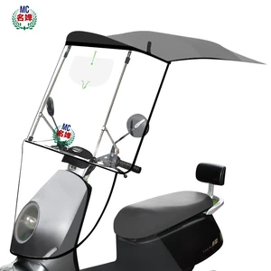 雨棚电动车透明加长防晒防雨挡篷防风防晒伸缩式遮阳伞可折叠雨棚