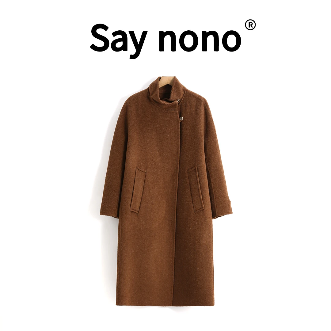 懒猫nono│Saynono 新款气质立领舒适双面呢大衣 /SYGG500