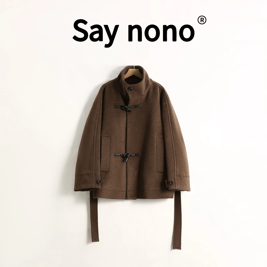懒猫nono│Saynono 秋冬季高级感毛呢外套羊毛单面呢大衣/SY58027A