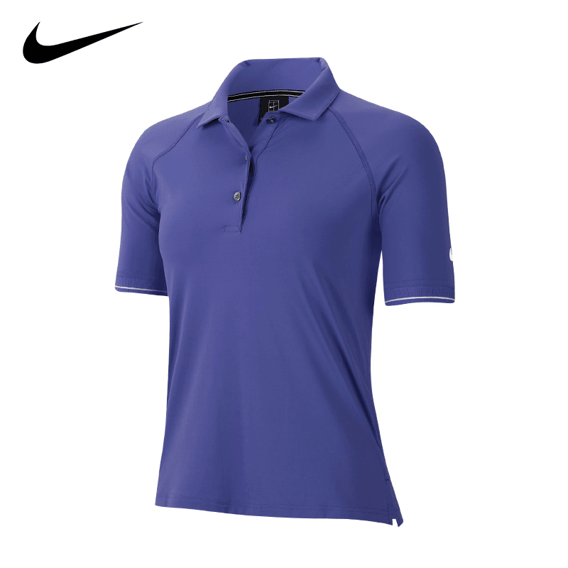 NIKE/耐克COURT女款网球服翻领T恤 短袖 POLO上衣 BV1058-555
