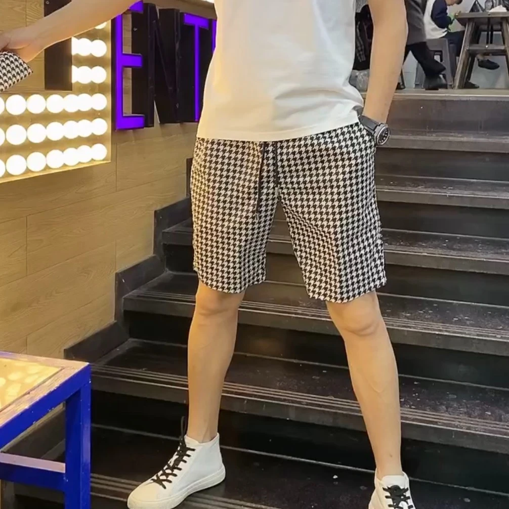 男士夏季时尚短裤薄料修身短裤休闲百搭薄款潮流情侣成人速干6133