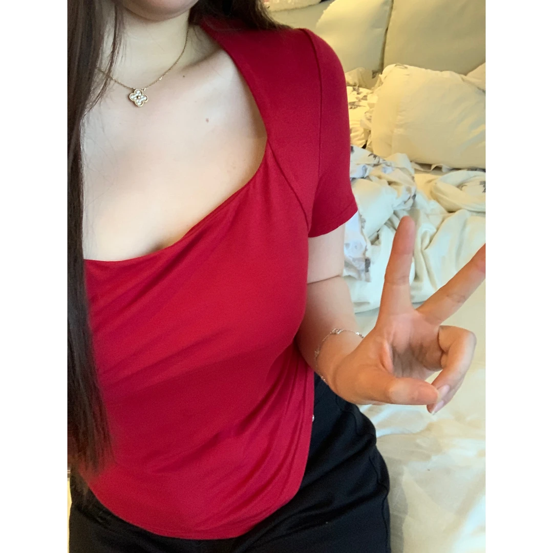 唐不灵微胖《斩男辣妹》大码显瘦T恤清凉百搭基础日常通勤休闲胖mm