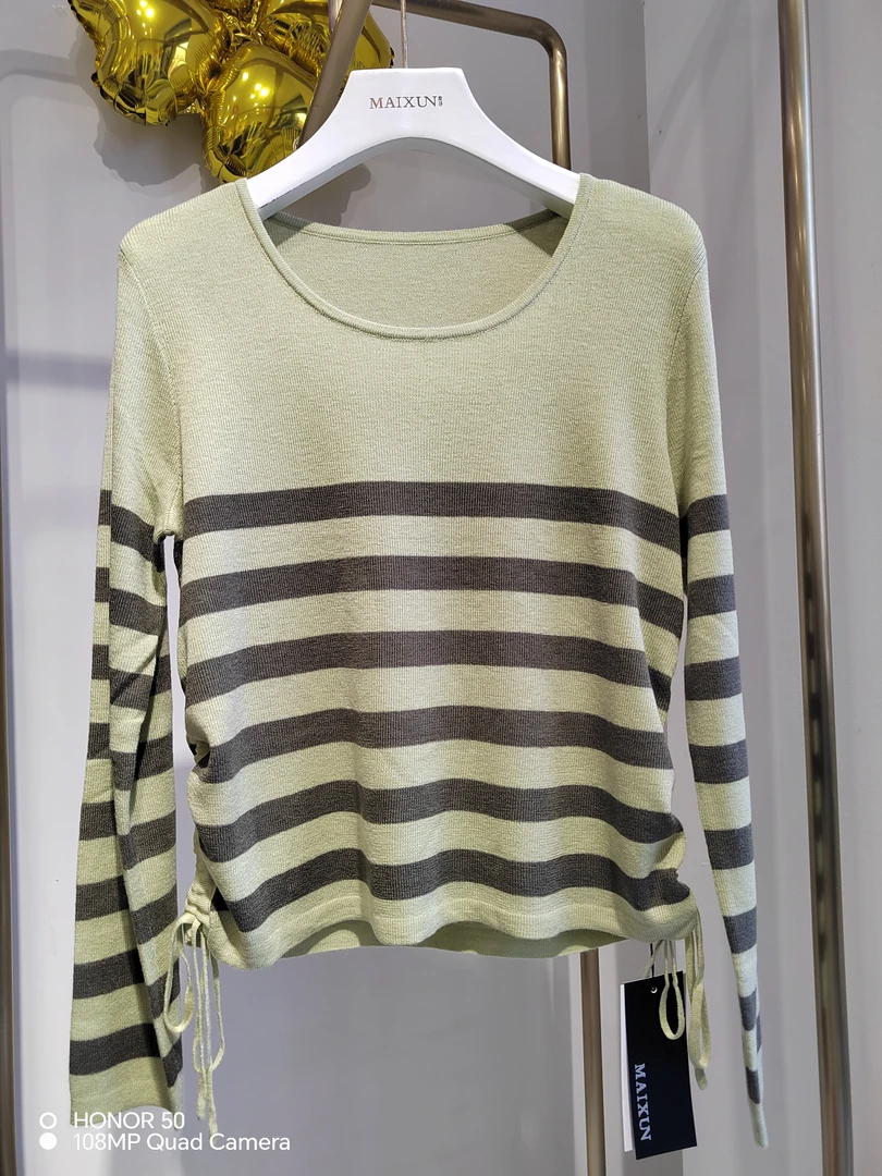 麦寻女装正品(接受微瑕疵）长袖针织衫ZTLBQ006时尚上衣